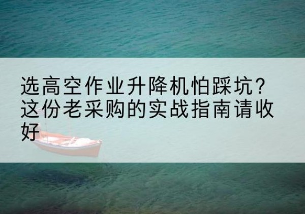 回民高空作业升降机厂家推荐-选高空作业升降机怕踩坑？这份老采购的实战指南请收好